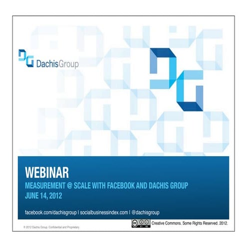 Dachis Group and Facebook Webinar June 14, 2012