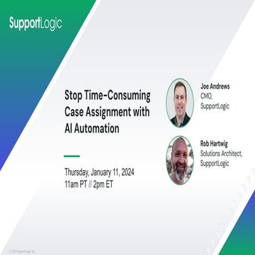 Webinar - Stop Time-Consuming Case Assignment with AI Automation | PDF