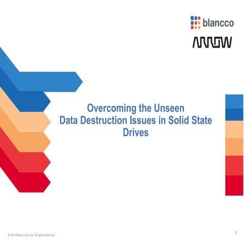 Webinar- Overcoming the Unseen Data Destrution Issues in Solid State Drives