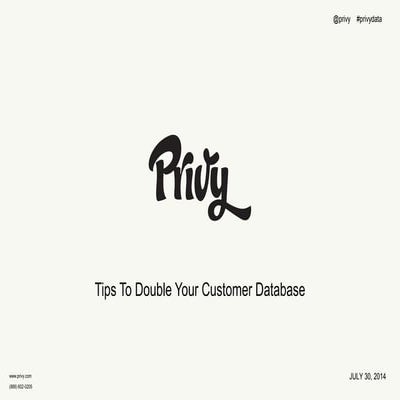 Tips to Double Your Customer Database