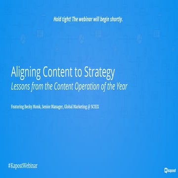 [Webinar] Aligning Content to Strategy w/ SCIEX