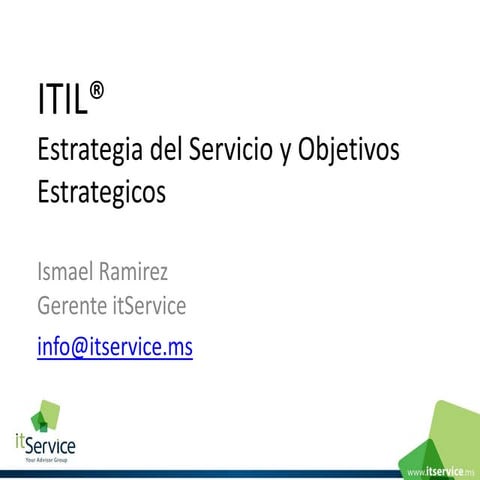 ITIL ss y Objetivos Estratégicos
