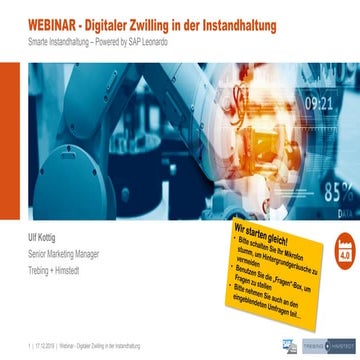 Webinar - Mit dem Digitalen Zwilling in der Instandhaltung neue Wege gehen
