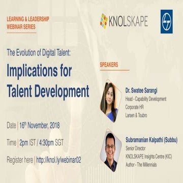 Webinar – The Evolution of Digital Talent: Implications for Talent Development
