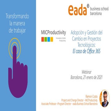 Webinar eada: Adopción y Gestión del Cambio en Office 365