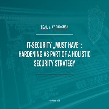 Präsentation: Wie Energieversorger ihre IT-Systeme durch Systemhärtung absich...