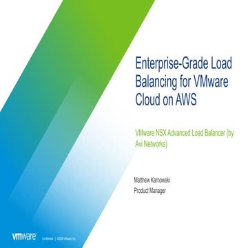 Enterprise-Grade Load Balancing for VMware Cloud on AWS (VMC)