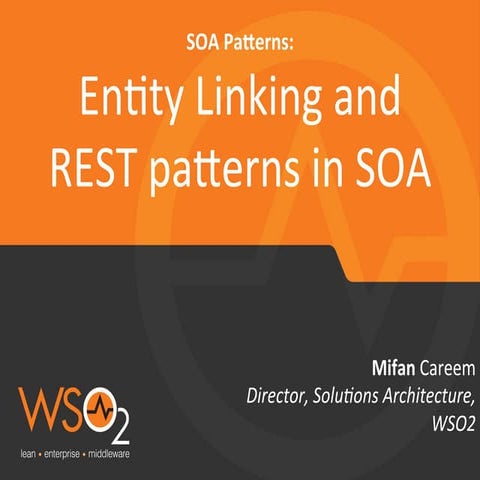 Entity Linking and REST Patterns in SOA 