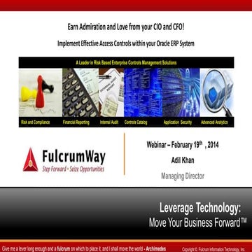FulcrumWay - Implement Effective Access Controls within your Oracle ERP System