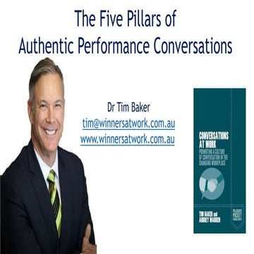 The Five Pillars of Authentic Performance Conversations