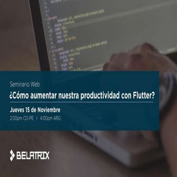 ¿Cómo aumentar nuestra productividad con Flutter?