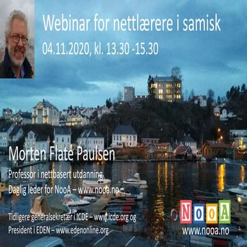 Webinar for nettlaerere i samisk   del ii