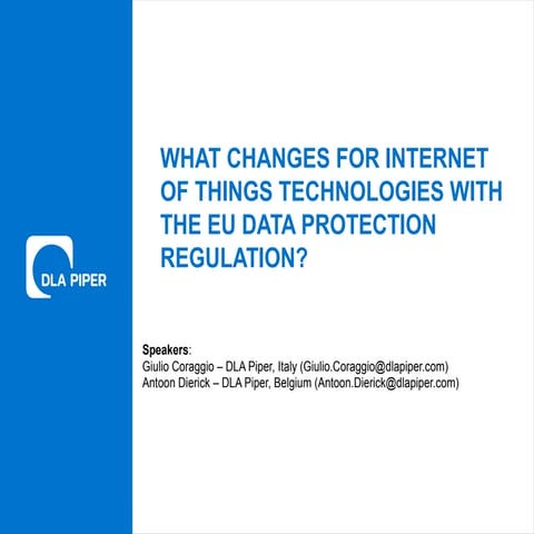 What changes for Internet of Things technologies with the EU Data Protection ...