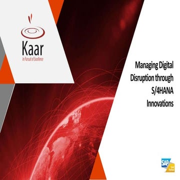 Managing Digital Disruption through S/4HANA Innovations