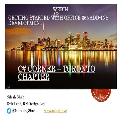 Webinar getting started with office 365 add ins development 5 may 2018