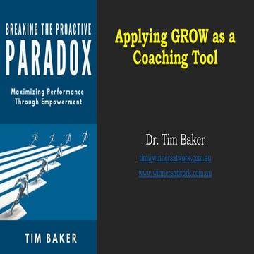 Applying GROW As A Coaching Tool 