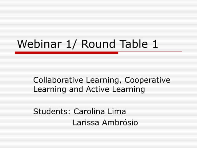 Webinar 1