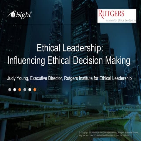Influencing Ethical Decision Making