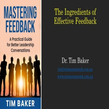 Ingredients Of Effective Feedback