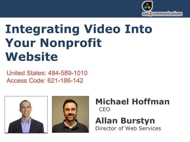 Webinar: Integrating Video Into Your Nonprofit Website