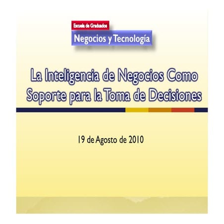 Webinar Inteligencia de Negocios