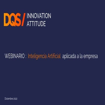 Inteligencia Artificial aplicada a la empresa (PPT del WEBINARIO)