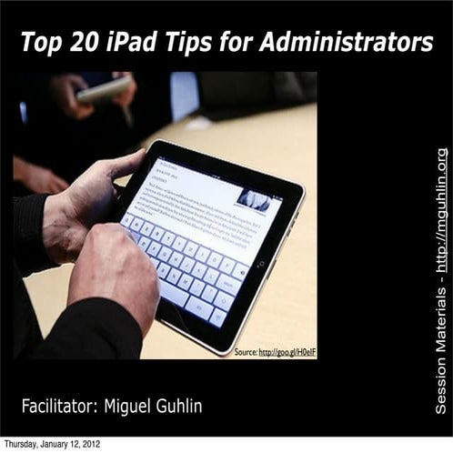 Webinar ipadtipsforadmin2