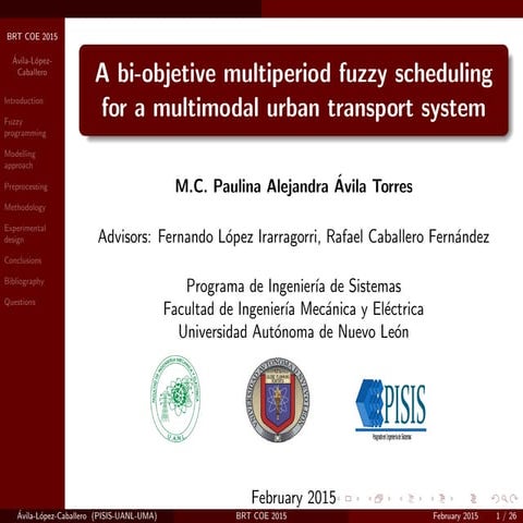 Webinar: A bi-objective multiperiod fuzzy scheduling for a multimodal urban t...