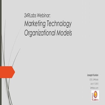 Marketing Technology Organizational Models