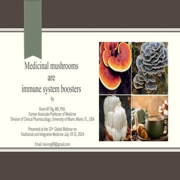 Medicinal mushrooms are immune systems boosters
