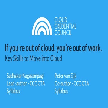 If You’re Out of Cloud, You’re Out of Work; Key Skills to Move into Cloud