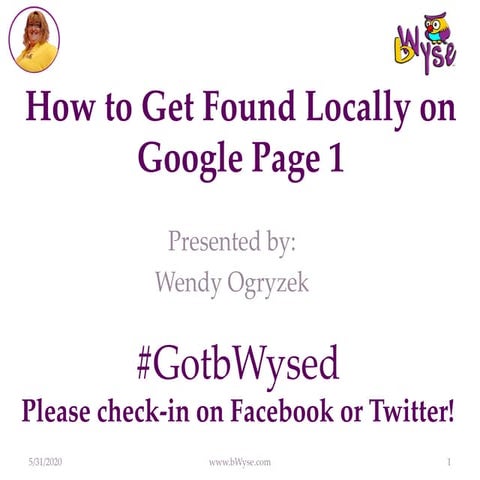 How to Get Found Locally on Google Page 1