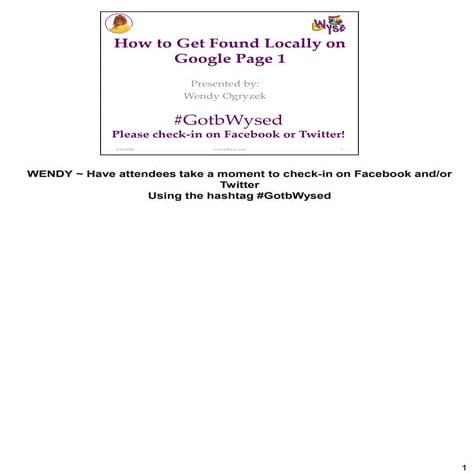 How to Get Found Locally on Google Page 1