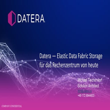 Datera — Elastic Data Fabric Storage für das Rechenzentrum von heute