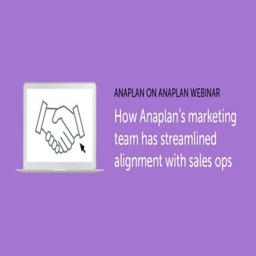 How Anaplan's marketing team streamlines alignment with sales ops