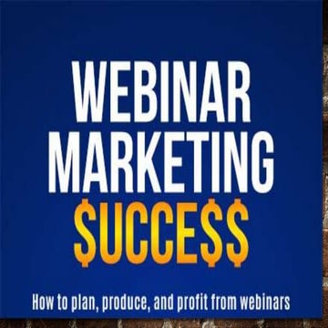 Webinar marketing sucess