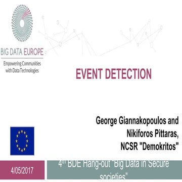 SC7 Webinar 4 04/05/2017 NCSR Demokritos Presentation "Event Detection"