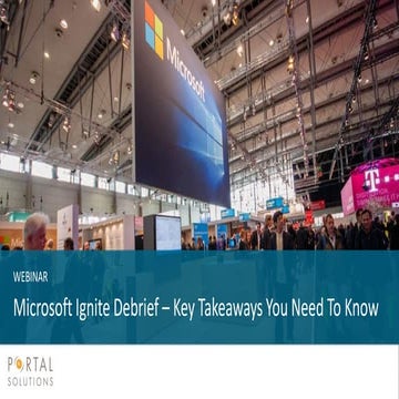 Webinar: Microsoft Ignite Debrief - Key Takeaways You Need to Know