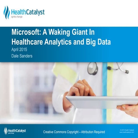 Microsoft: A Waking Giant in Healthcare Analytics and Big Data