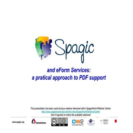 Webinar: Spagic and eForm Services: a practical approach to PDF support