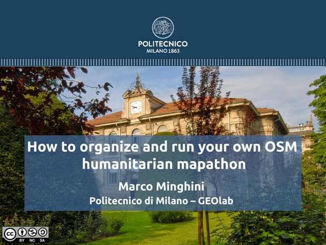 How to organize and run your own OSM humanitarian mapathon