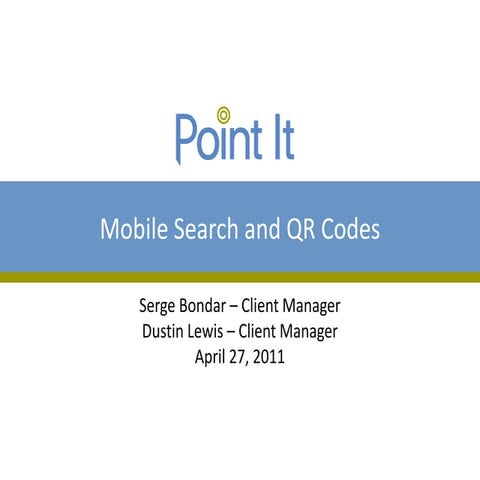 Mobile Search and QR Codes