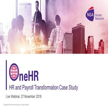 Reducing the cost of HR by using SAP SuccessFactors, explore how NGA HR trans...