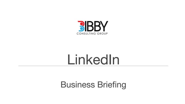 LinkedIn Lead Generation - November Business Briefing