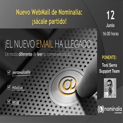 Nuevo WebMail de Nominalia: novedades