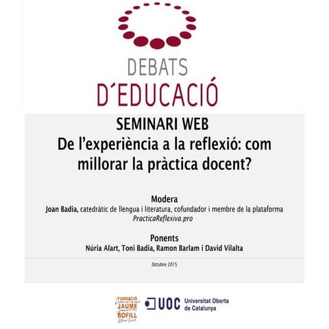 Com millorar la pràctica docent