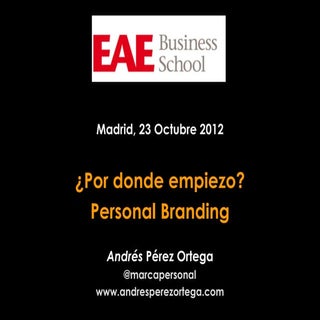 ¿Por donde empiezo? Branding Person...