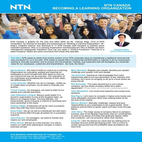 April 9, 2020; Webinar on Learning Organization