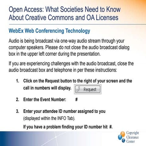 Webinar on open access creative commons