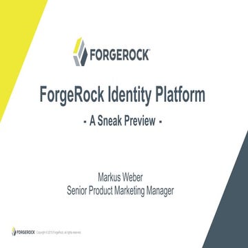 Webinar: ForgeRock Identity Platform Preview (Dec 2015)